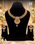 Traditional Temple Jewellery Peacock Meenakari Kundan Necklace Set